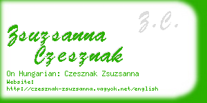 zsuzsanna czesznak business card